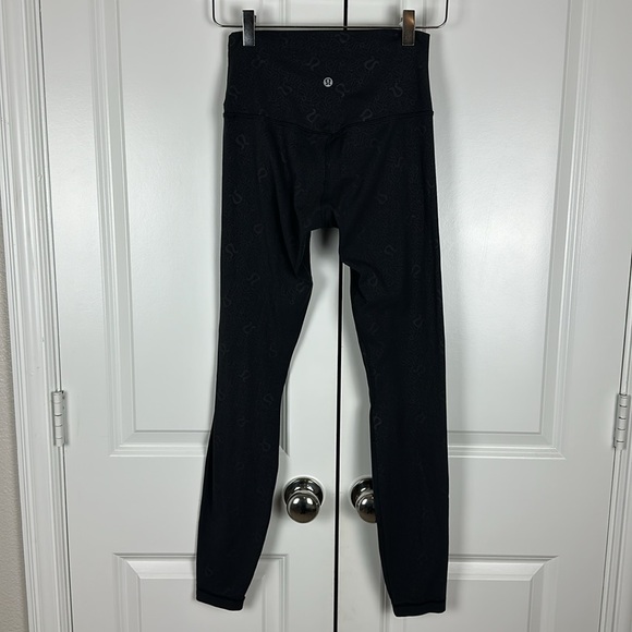 Lululemon Align High-Rise Pant 28" Yogo Emboss Black / Black - Picture 4 of 11